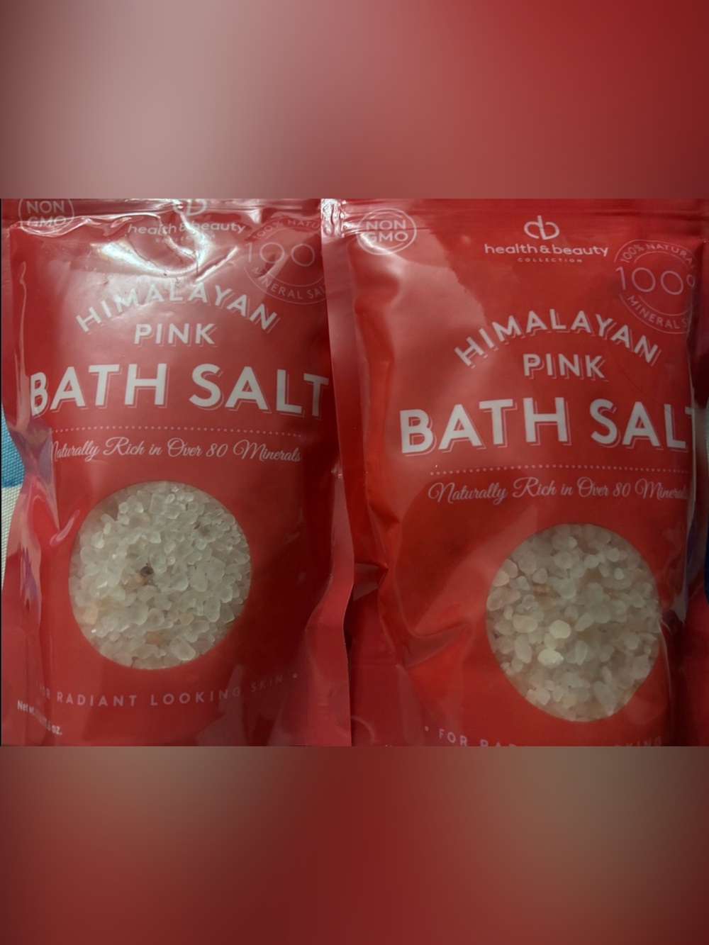 TWO Packs of Himalayan Pink Salt for radiant looking Skin